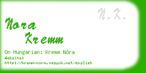 nora kremm business card
